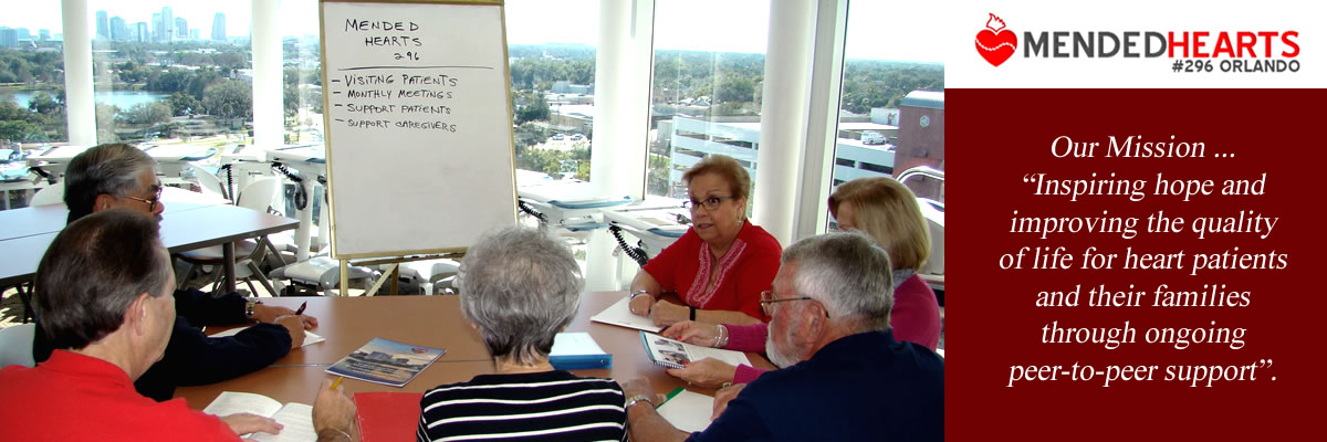 Mended Hearts Orlando board of directors discussing the next meeting agenda