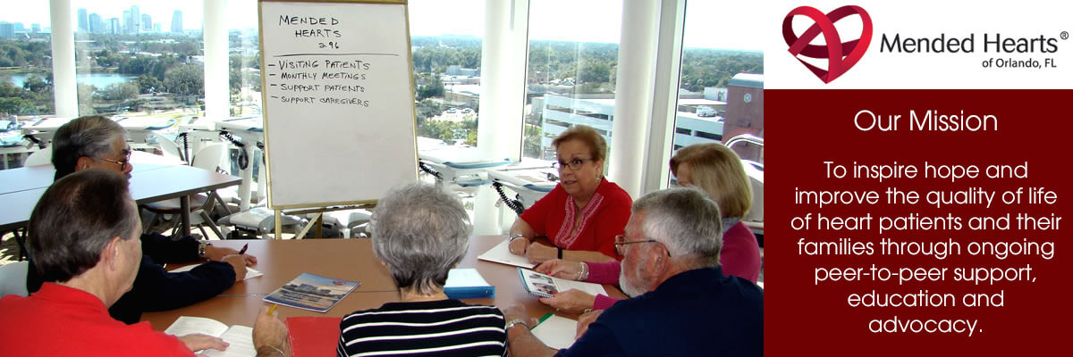 Mended Hearts Orlando board of directors discussing the next meeting agenda
